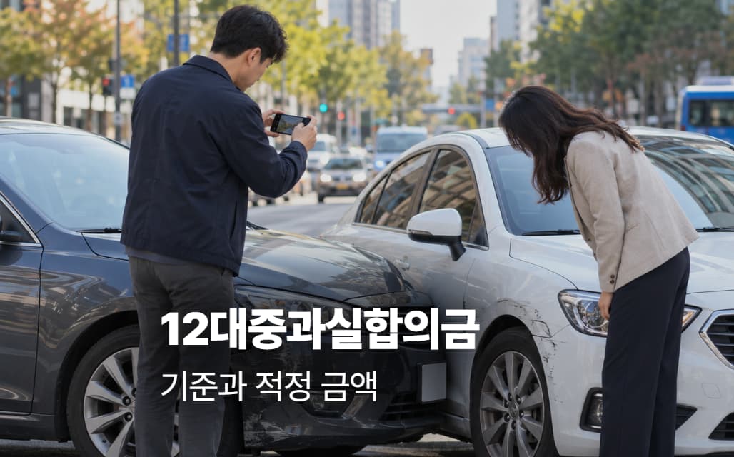 12대중과실합의금 기준과 적정 금액